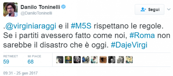 TONINELLI Raggi Campidoglio Marra