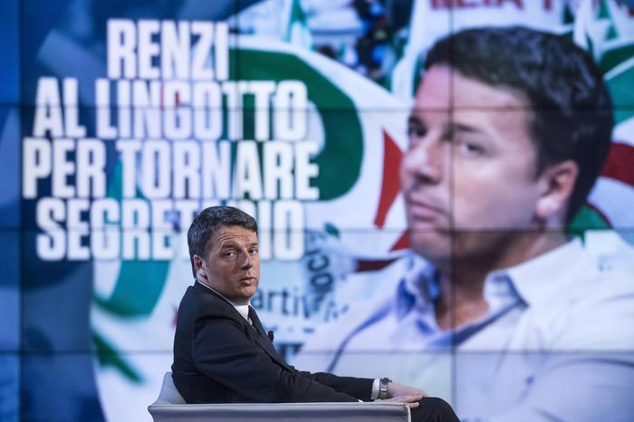 Matteo Renzi during the Rai TV program ‘Porta a porta’