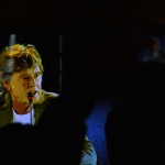 11 - Robert Redford sullo schermo che trasmette la conferenza stampa di 'Our souls at night', film fuori concorso. All'attore americano è stato conferito il Leone d'oro alla carriera