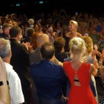 16 - Applausi dopo la prozione di 'Nico-1988' per l'attrice protagonista Trine Dyrholm. Il film apre e concorre nella sezione 'Orizzonti' del Festival