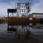 Una centrale elettrica allagata in Porto Rico dopo il passaggio dell'uragano Maria