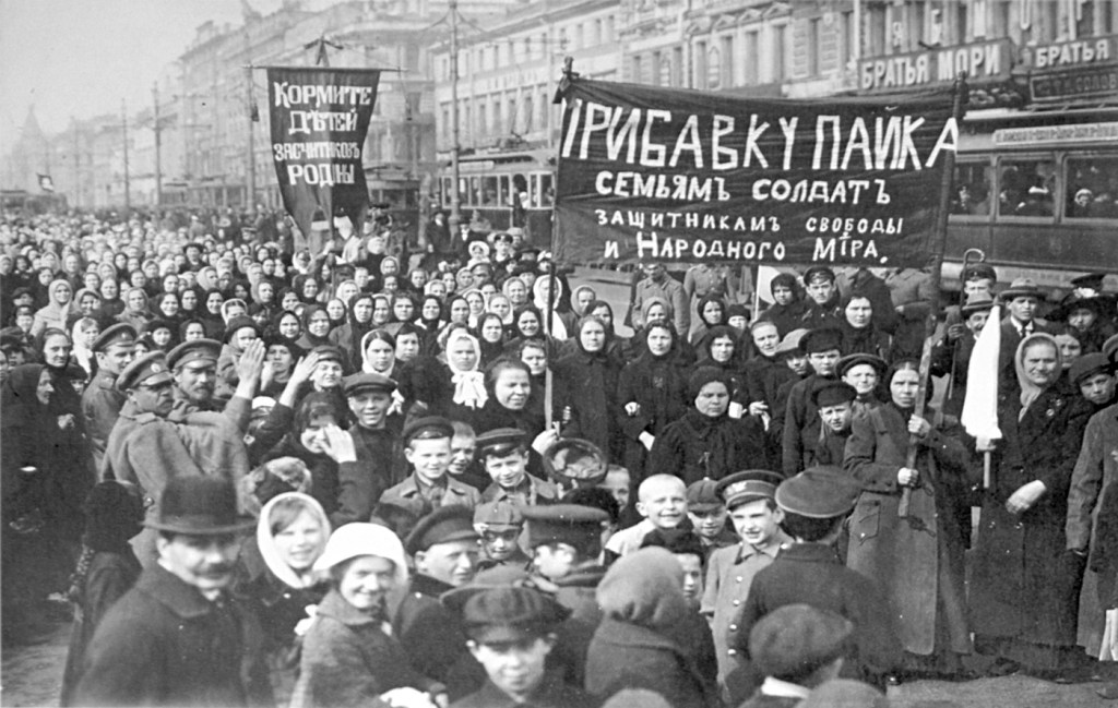 Febbraio 1917, manifestazione degli operai delle fabbriche Putilov