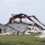 Un aereo distrutto da Maria nell'aeroporto internazionale di Tortola