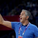 Il Commissario Tecnico della Slovenia Igor Kokoskov, in un momento della finale di EuroBasket 2017