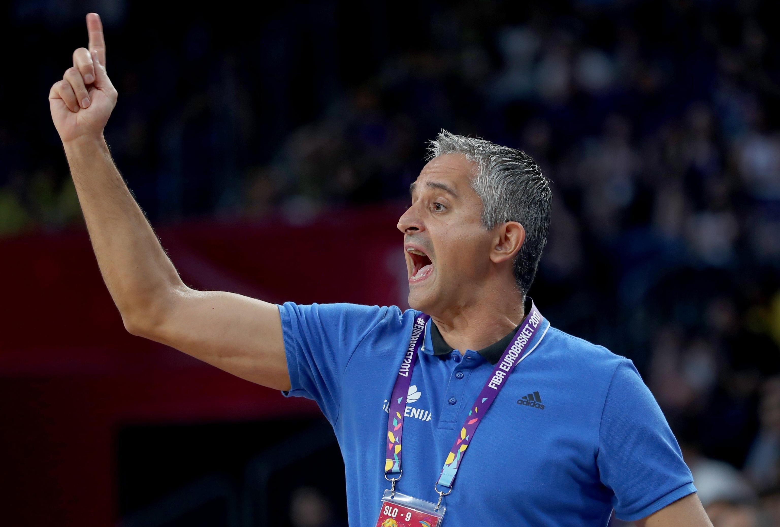 Il Commissario Tecnico della Slovenia Igor Kokoskov, in un momento della finale di EuroBasket 2017