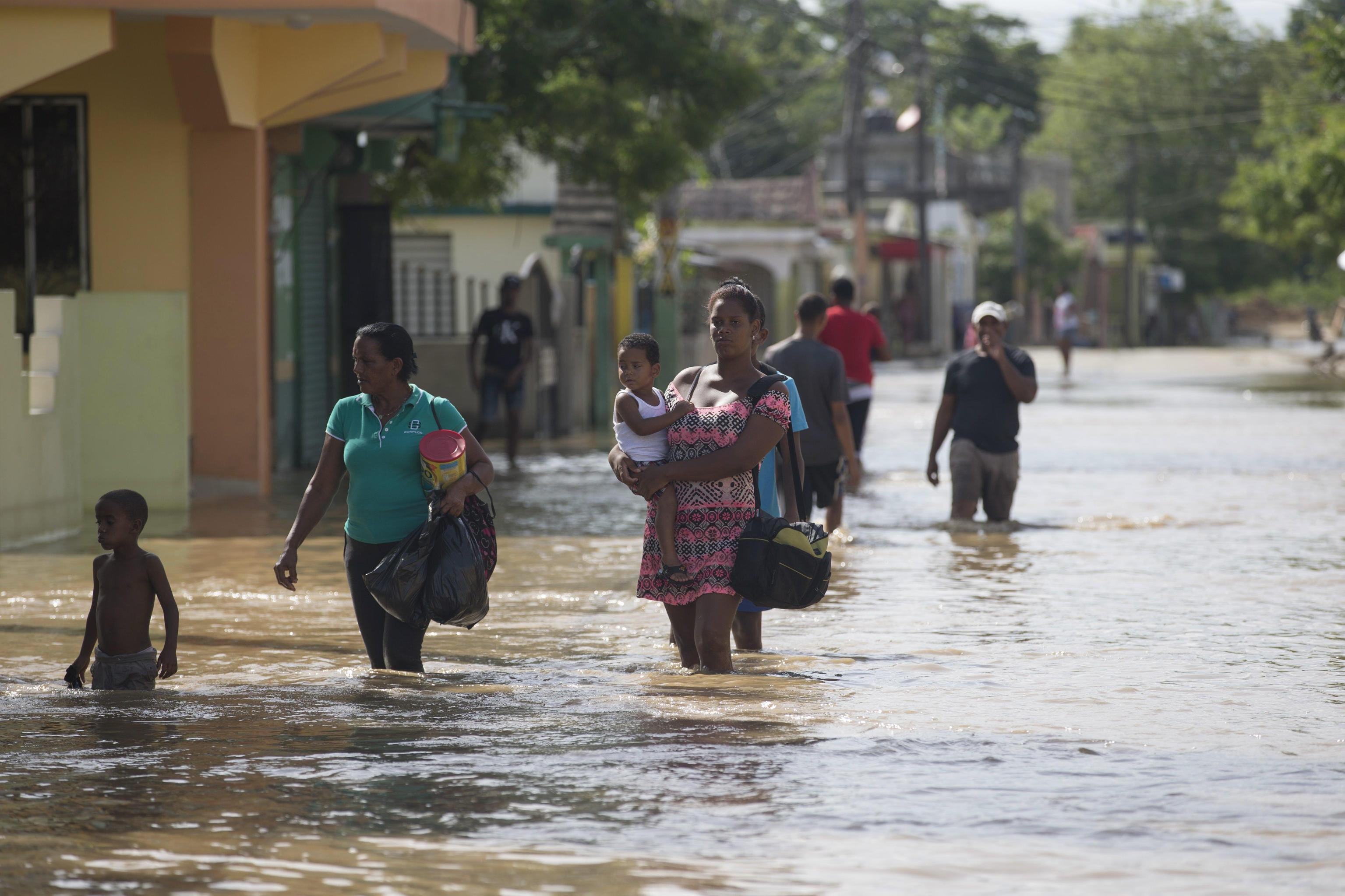 L'esondazione del fiume provocata da Maria ad Arenoso, Repubblica domenicana