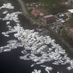 I danni provocati da Maria sulla costa di Tortola, nelle isole Vergini britanniche