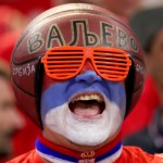 Un tifoso sugli spalti della finale Slovenia-Serbia di EuroBasket 2017