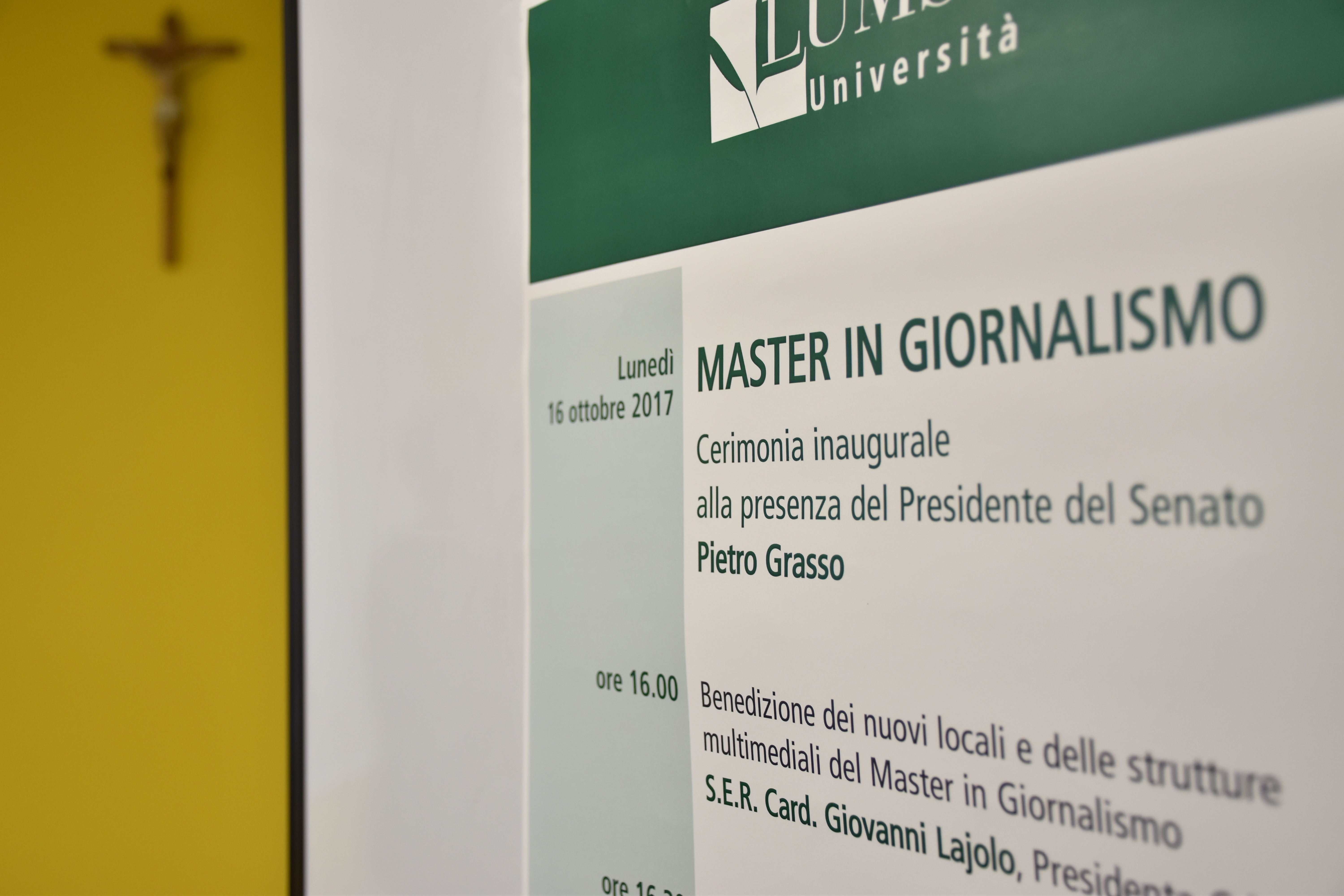Inaugurazione secondo anno del Master in Giornalismo biennio 2016-2018 Inaugurazione secondo anno del Master in Giornalismo biennio 2016-2018
