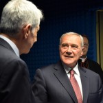 Il Presidente Grasso ascolta il direttore delle testate Carlo Chianura Il Presidente Grasso ascolta il direttore delle testate Carlo Chianura