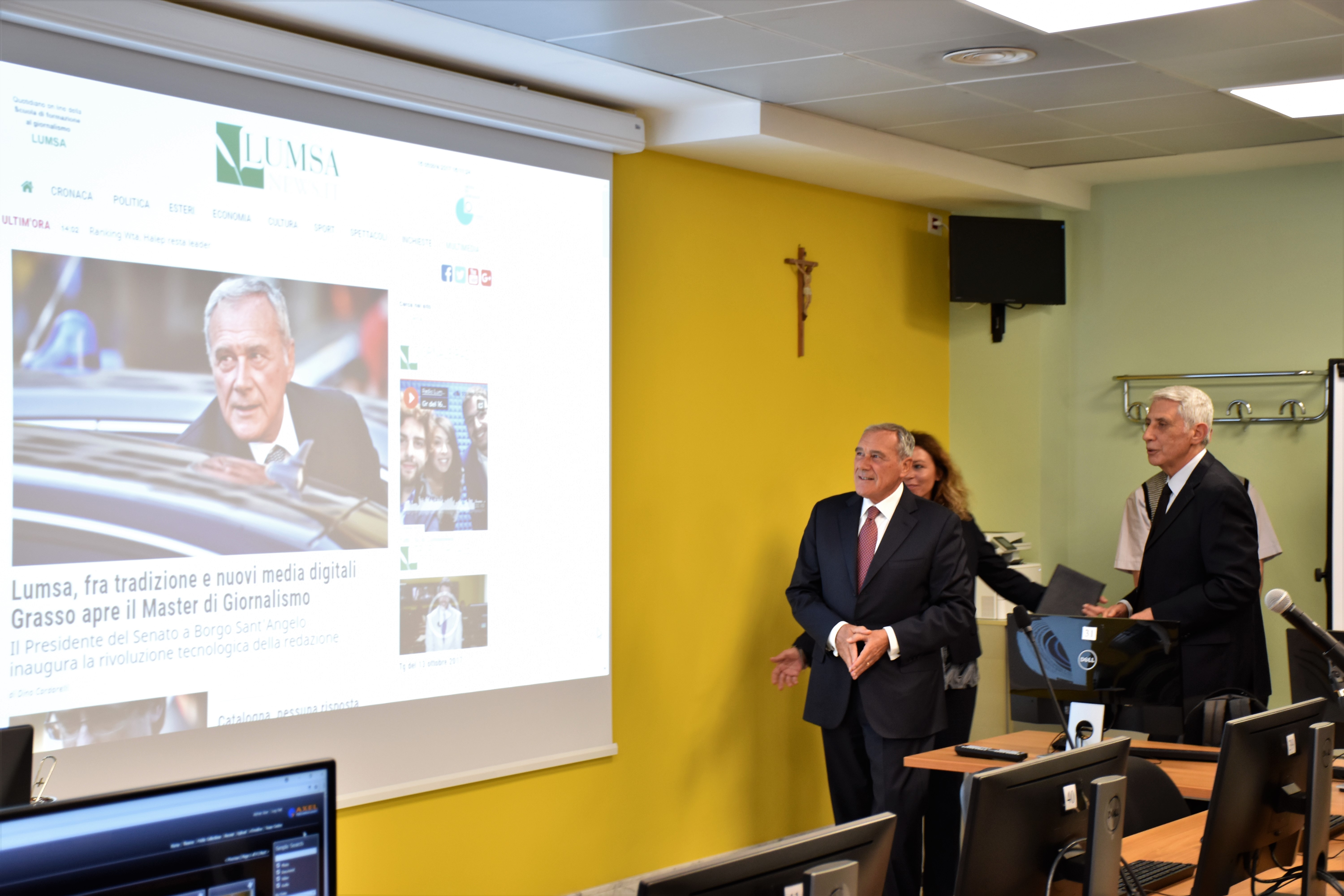 Il sito lumsanews.it dedica l'apertura alla visita del Presidente del Senato Il sito lumsanews.it dedica l'apertura alla visita del Presidente del Senato