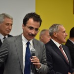 Il rettore Francesco Bonini ringrazia il presidente Grasso e introduce al momento della benedizione Il rettore Francesco Bonini ringrazia il presidente Grasso e introduce al momento della benedizione