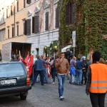 Una delle scene dalla protesta dei lavoratori