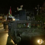 Blindati nella periferia di Kirkuk Blindati nella periferia di Kirkuk