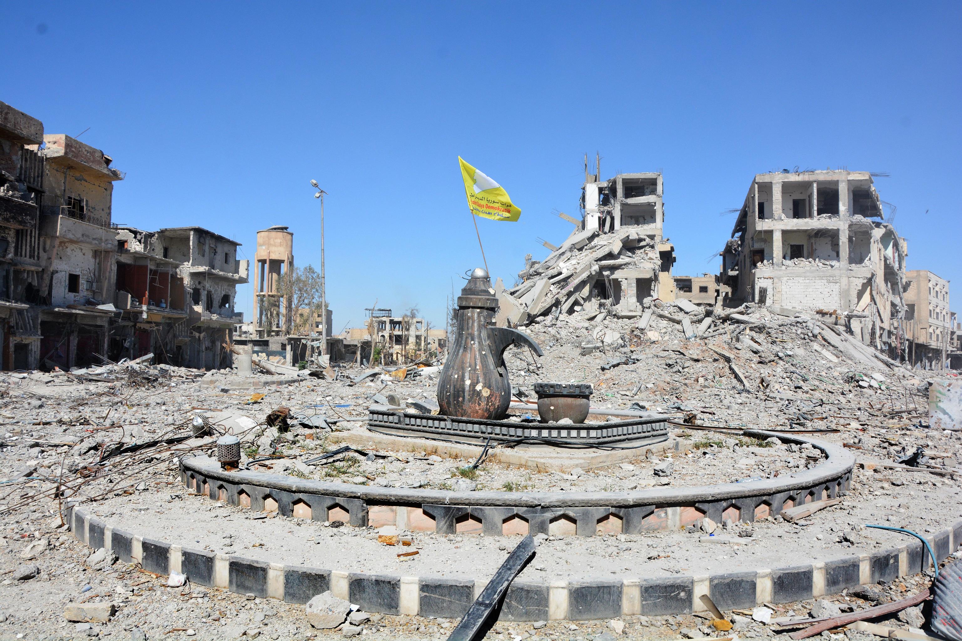 Piazza centrale Al-Na'im, quartiere storico di Raqqa