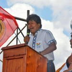 Il presidente Evo Morales, contro cui è indirizzata la protesta