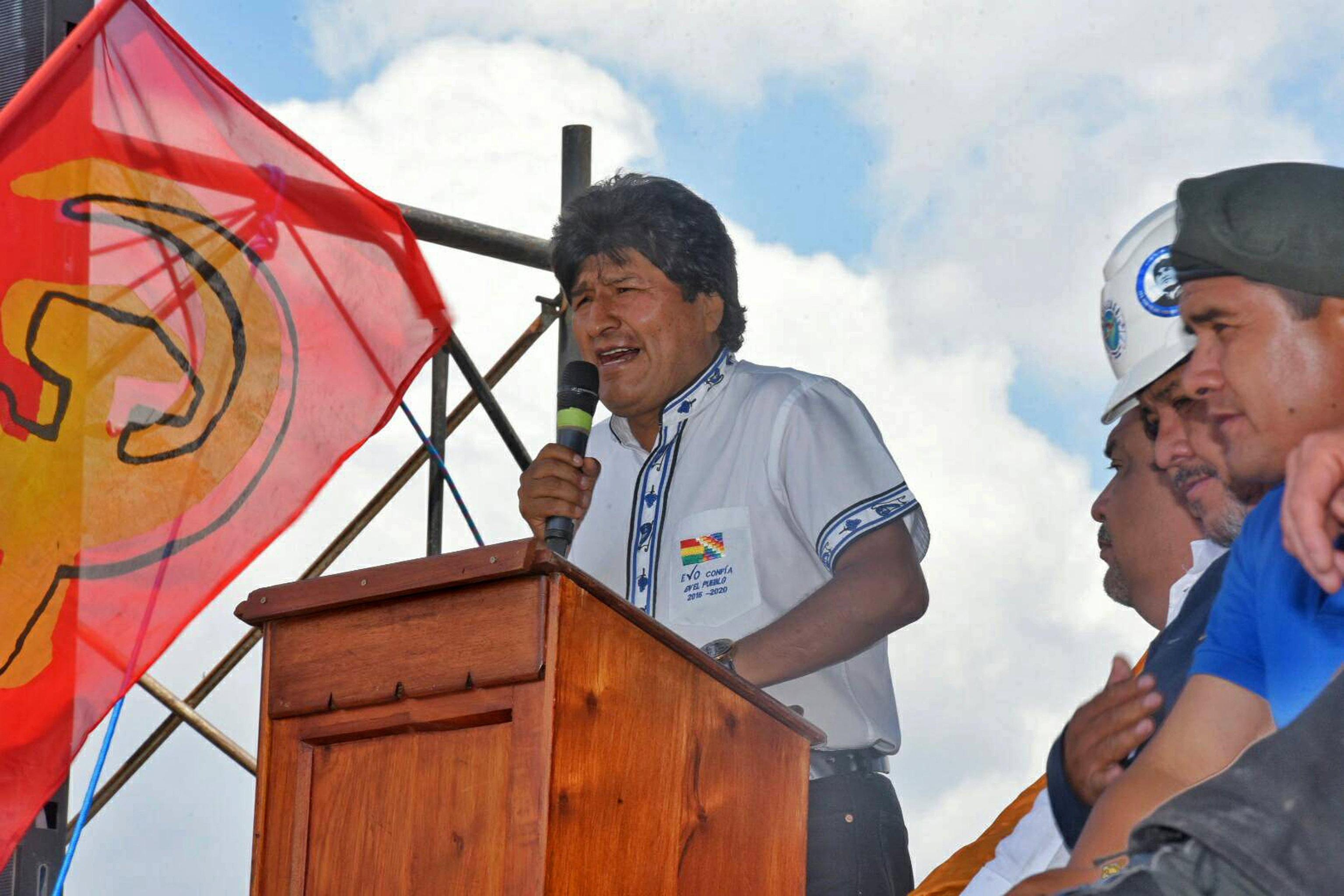 Il presidente Evo Morales, contro cui è indirizzata la protesta