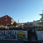 Momento manifestazione a L'Aquila