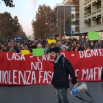 Ostia, manifestazione di sabato 11 novembre contro le mafie e il fascismo, in solidarietà con il giornalista Rai Daniele Piervincenzi, aggredito da Roberto Spada