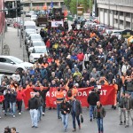 Il corteo ha fatto registrare pesanti rallentamenti nelle aree più vicine al centro città