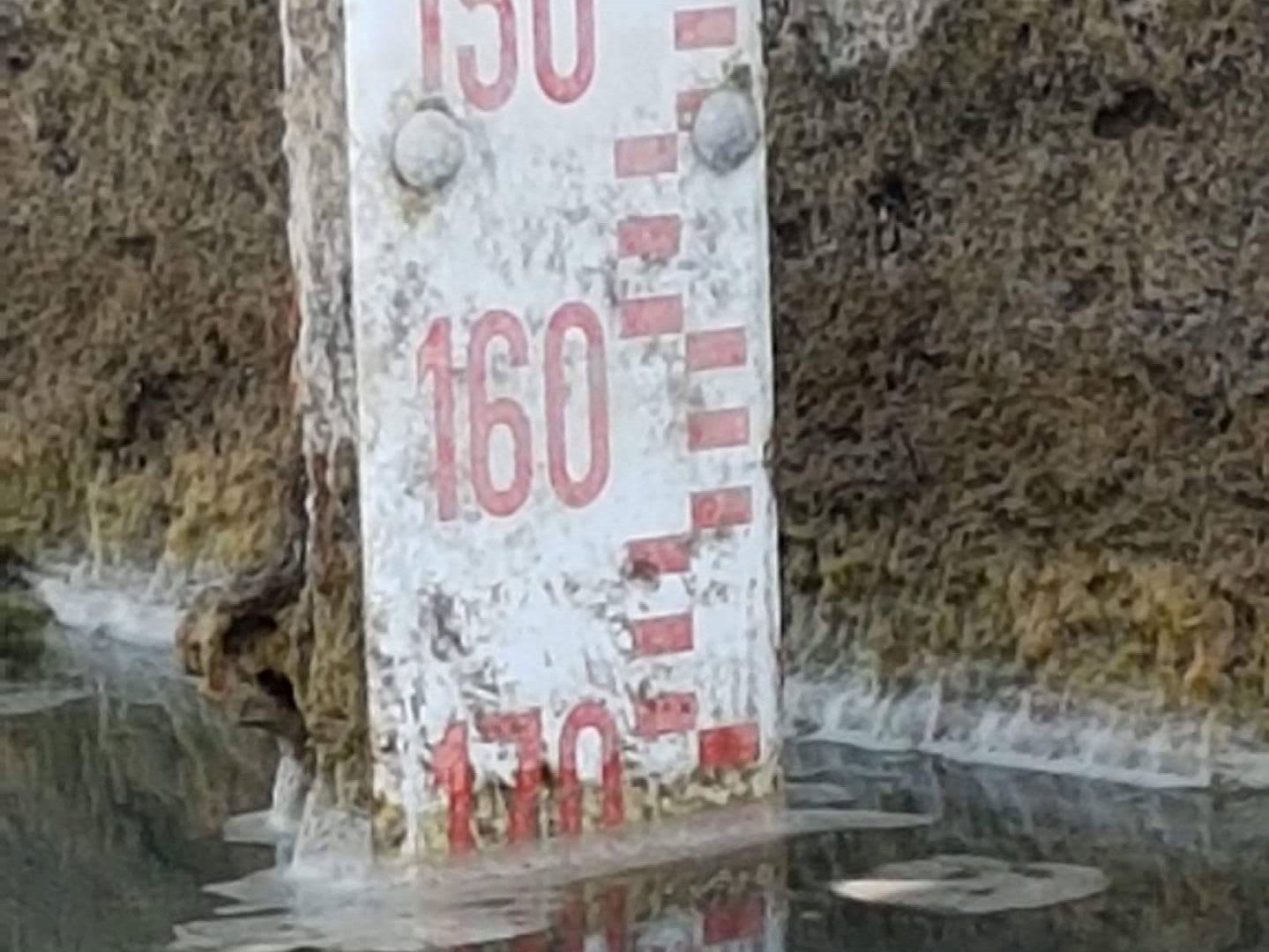 Dalle misurazioni del 4 agosto il Lago risulta più o meno uguale. Il livello è a -169