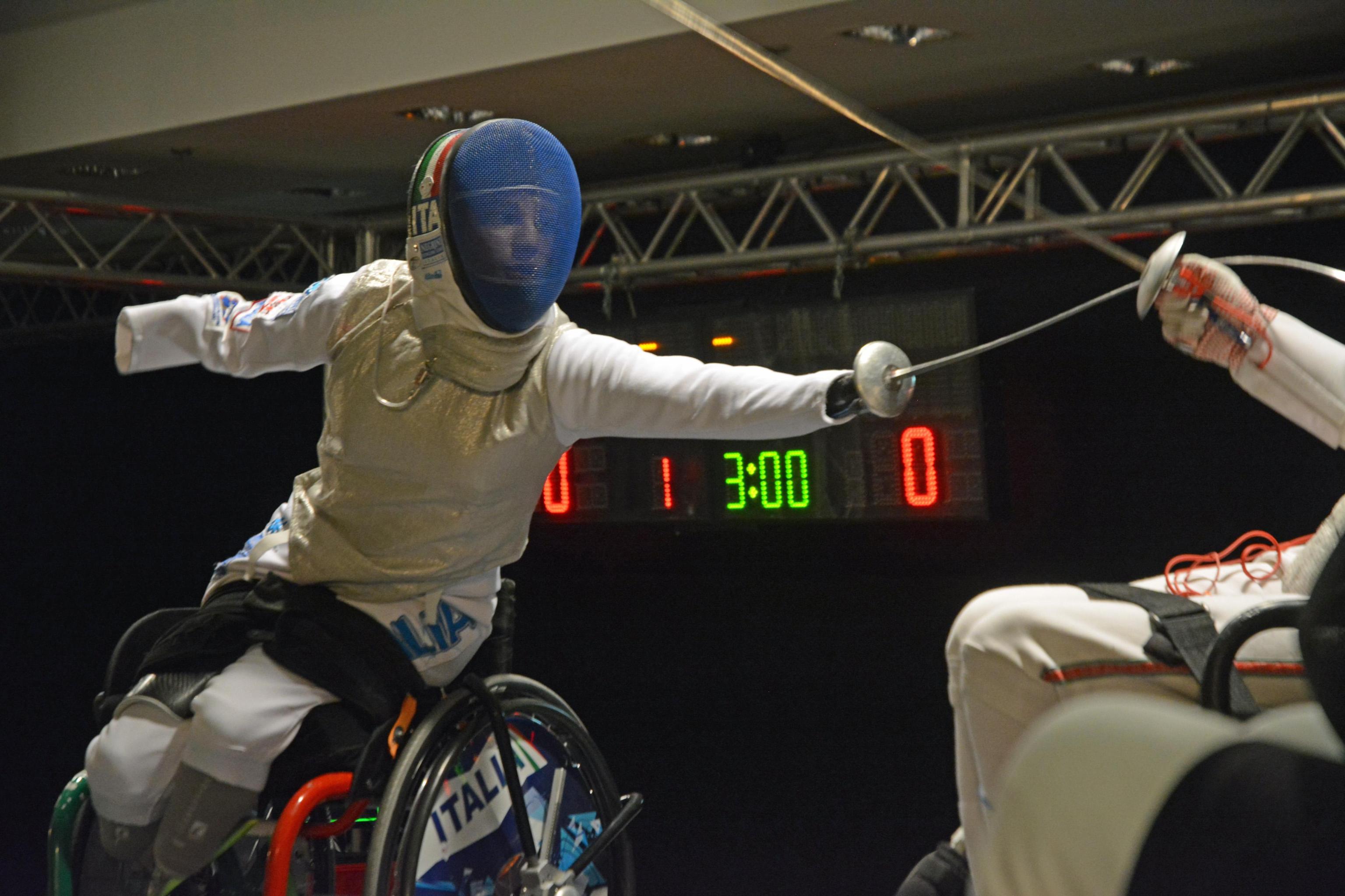 Bebe Vio in azione durante i Mondiali Paraolimpici a Fiumicino