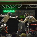 Bebe Vio in azione durante i Mondiali Paralimpici di scherma a Fiumicino