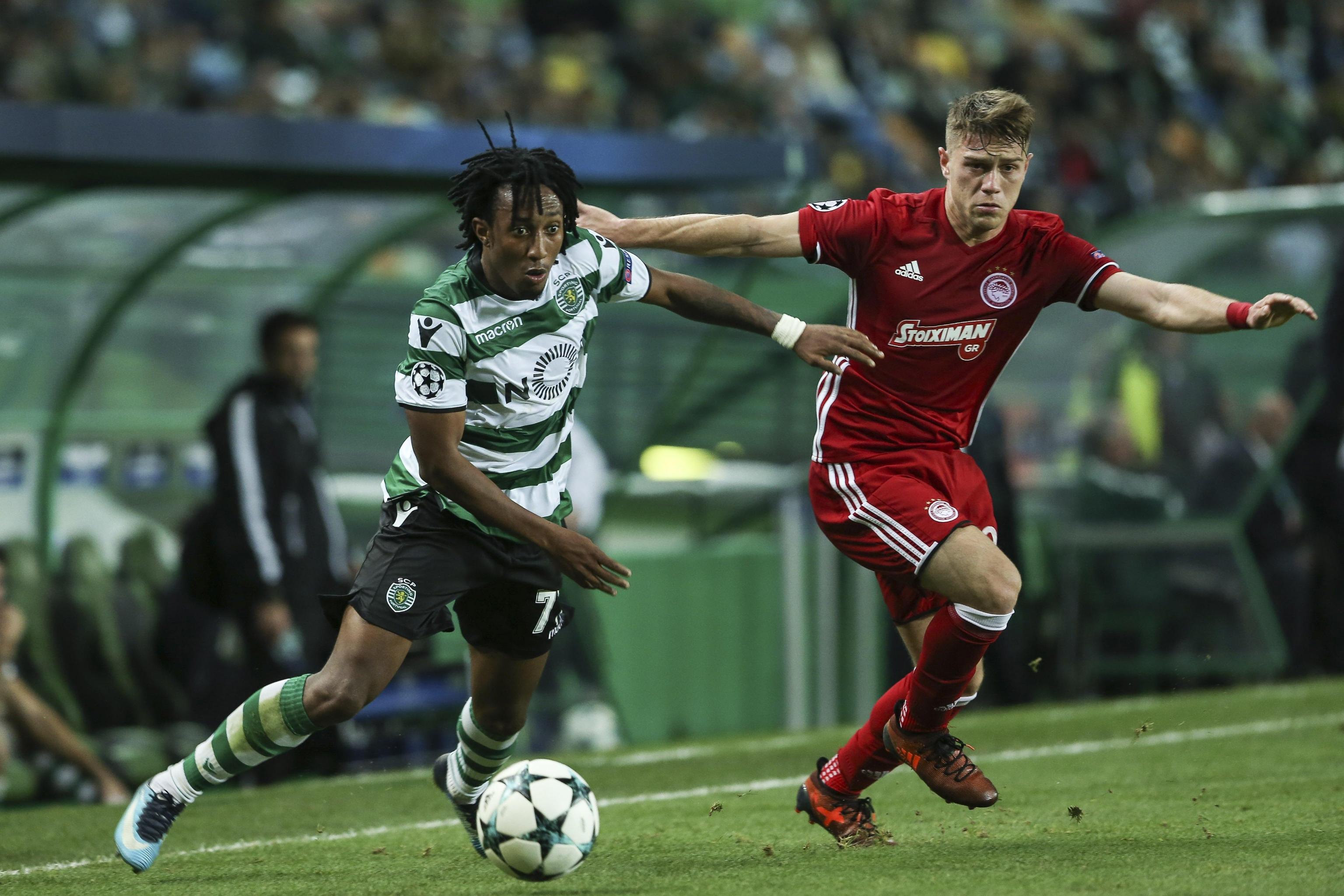 Fase di gioco tra Sporting Lisbona-Olympiacos