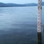 Rilevamento del 10 settembre. Il lago ha preso +5 centimetri per le piogge.