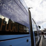 Roma, un tram fermo al capolinea
