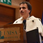 Il Magnifico Rettore Francesco Bonini durante la relazione delle attività di ateneo