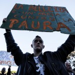 Un momento del corteo di sabato 11 novembre a Ostia