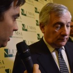 Il Presidente sottoposto ad un'intervista dagli studenti del Master
