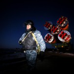 Militare presidia la base spaziale