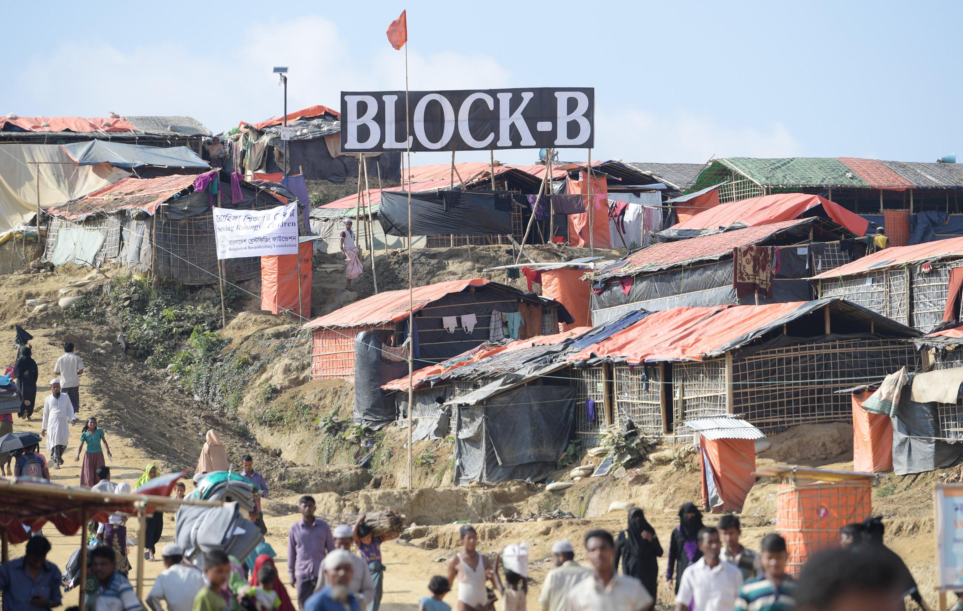 Uno dei settori del campo profughi