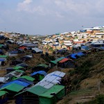 Panoramica di tende e baracche