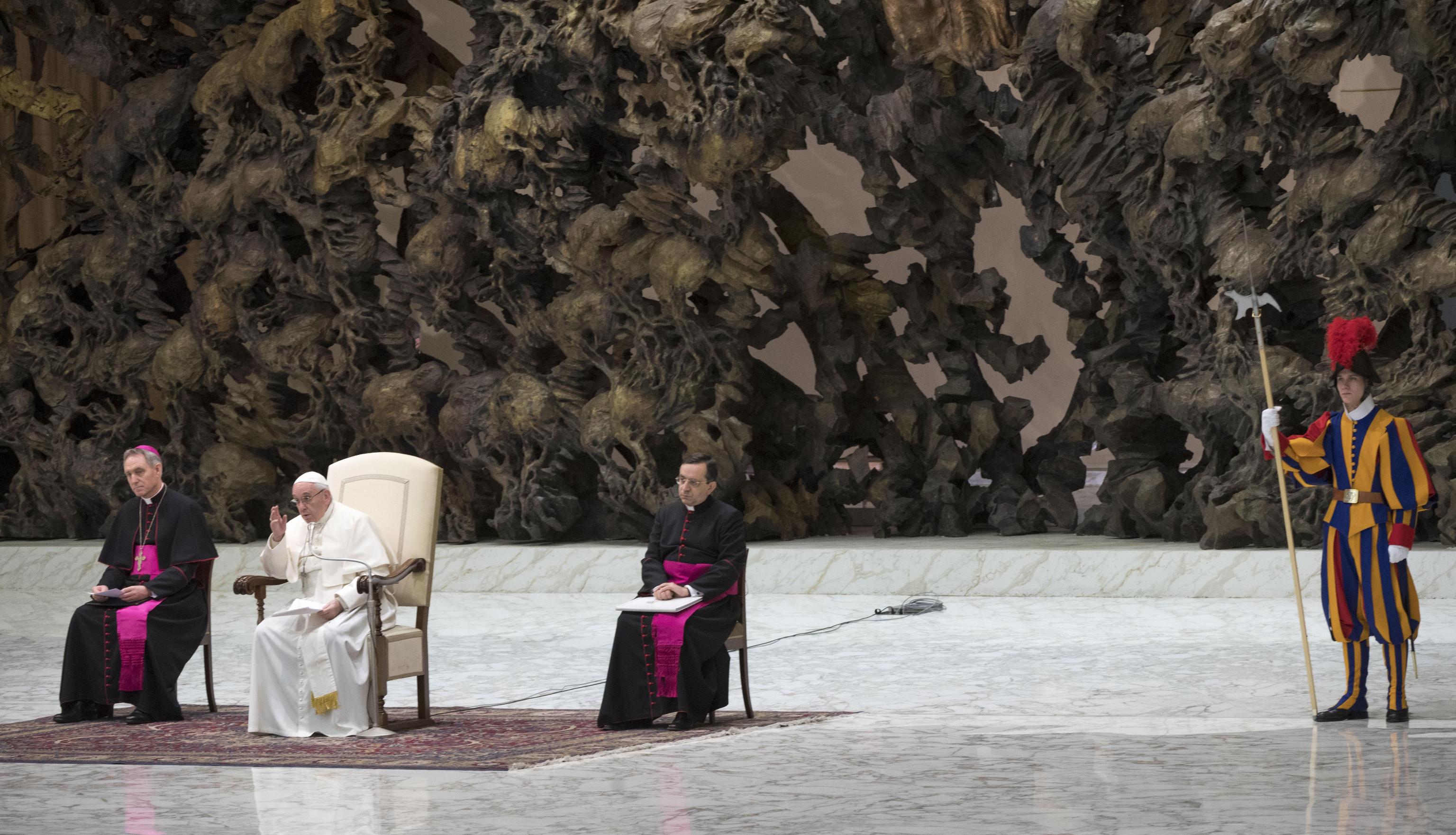 Un momento dell'udienza Un momento dell'udienza