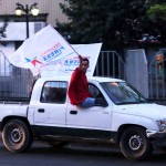 Gli elettori di Piñera celebrano la vittoria a Santiago, capitale del Cile