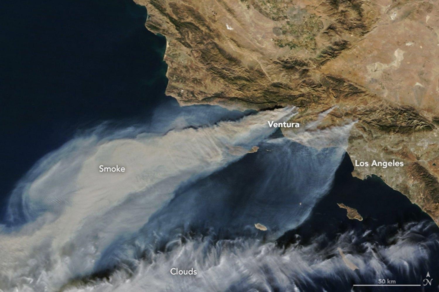 La nube vista tramite una foto satellitare diffusa martedì da Nasa