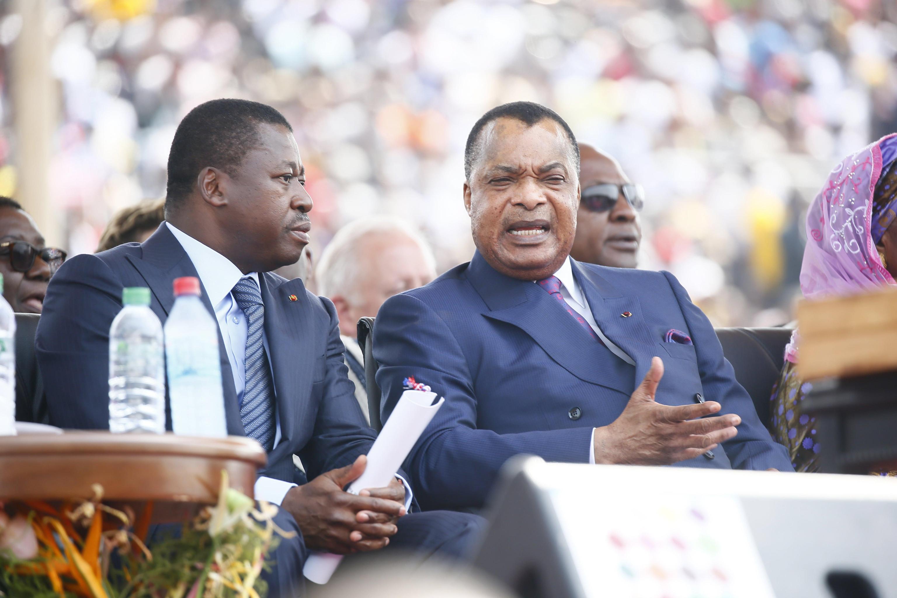 Presenti anche il presidente del Congo Denis Sassou Nguesso e quello del Togo Faure Gnassingbe