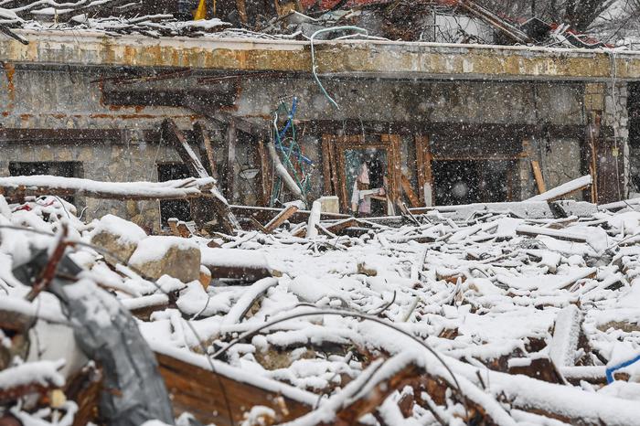 La desolazione delle macerie di Rigopiano
