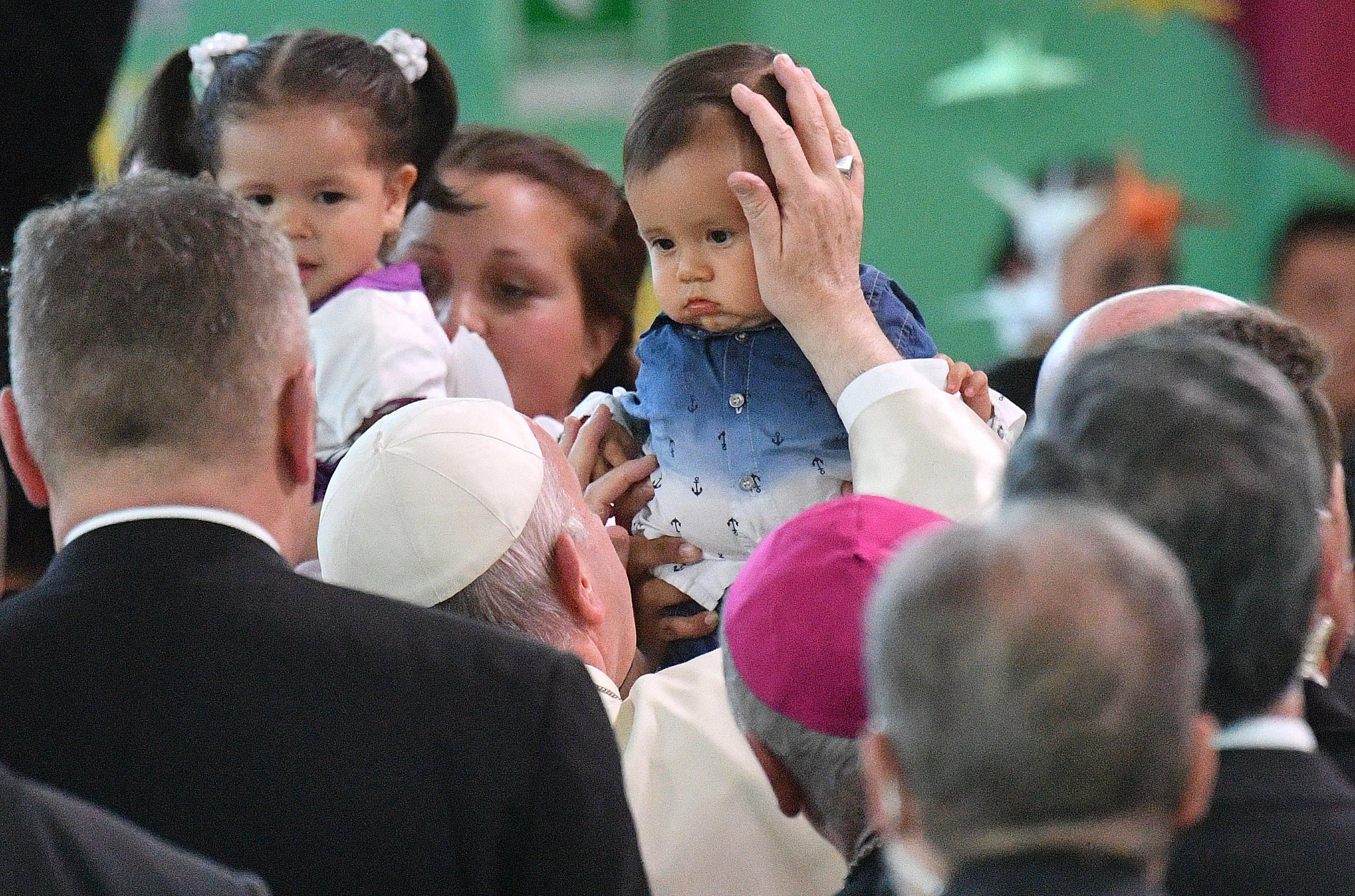 Papa Francesco durante la sua visita in Cile