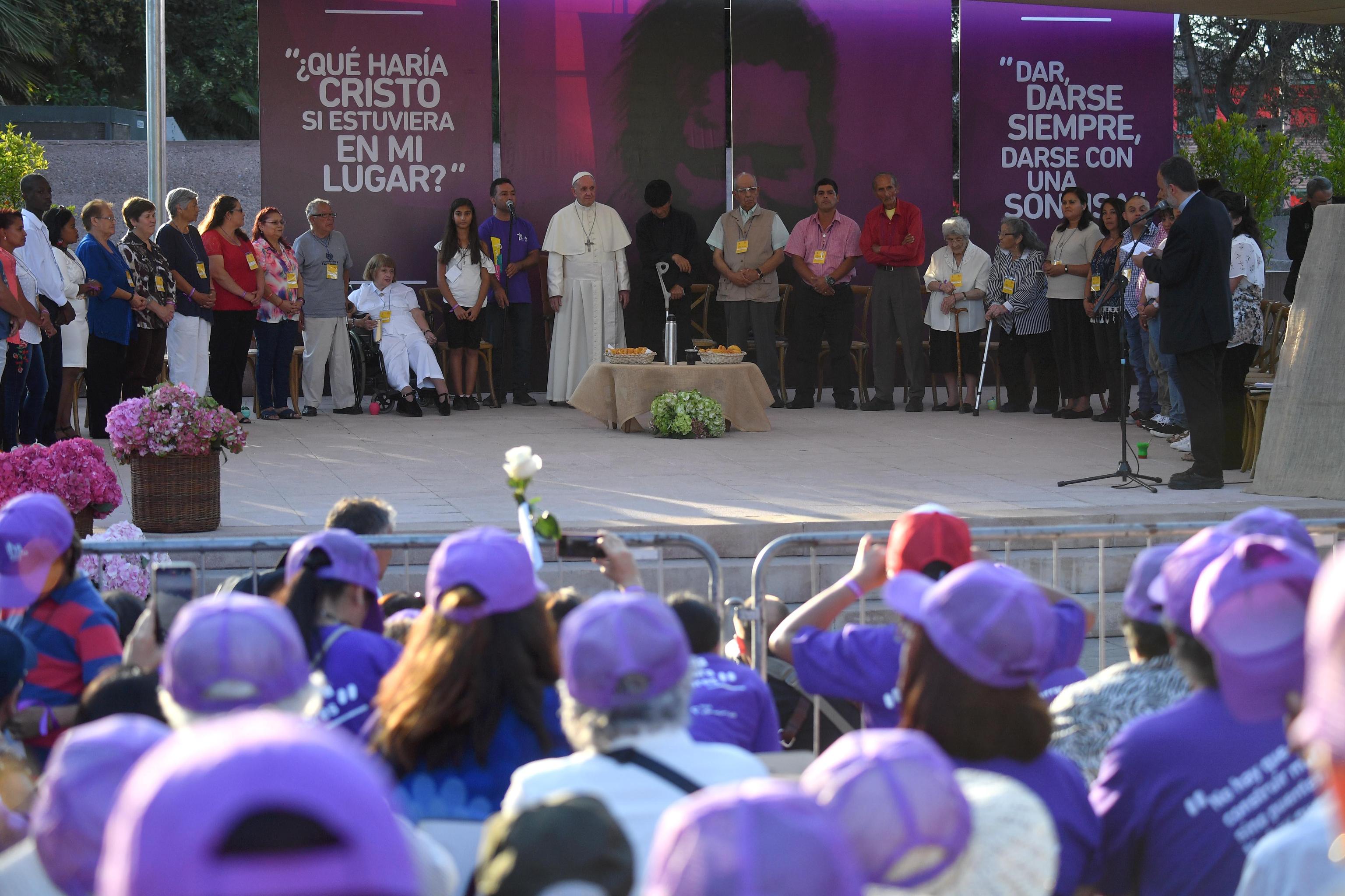 Papa Francesco durante la celebrazione Papa Francesco durante la celebrazione