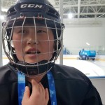 Un membro della squadra di hockey su ghiaccio femminile inter-coreano unificata, parla della sua scelta di essere il portabandiera della Corea del Nord