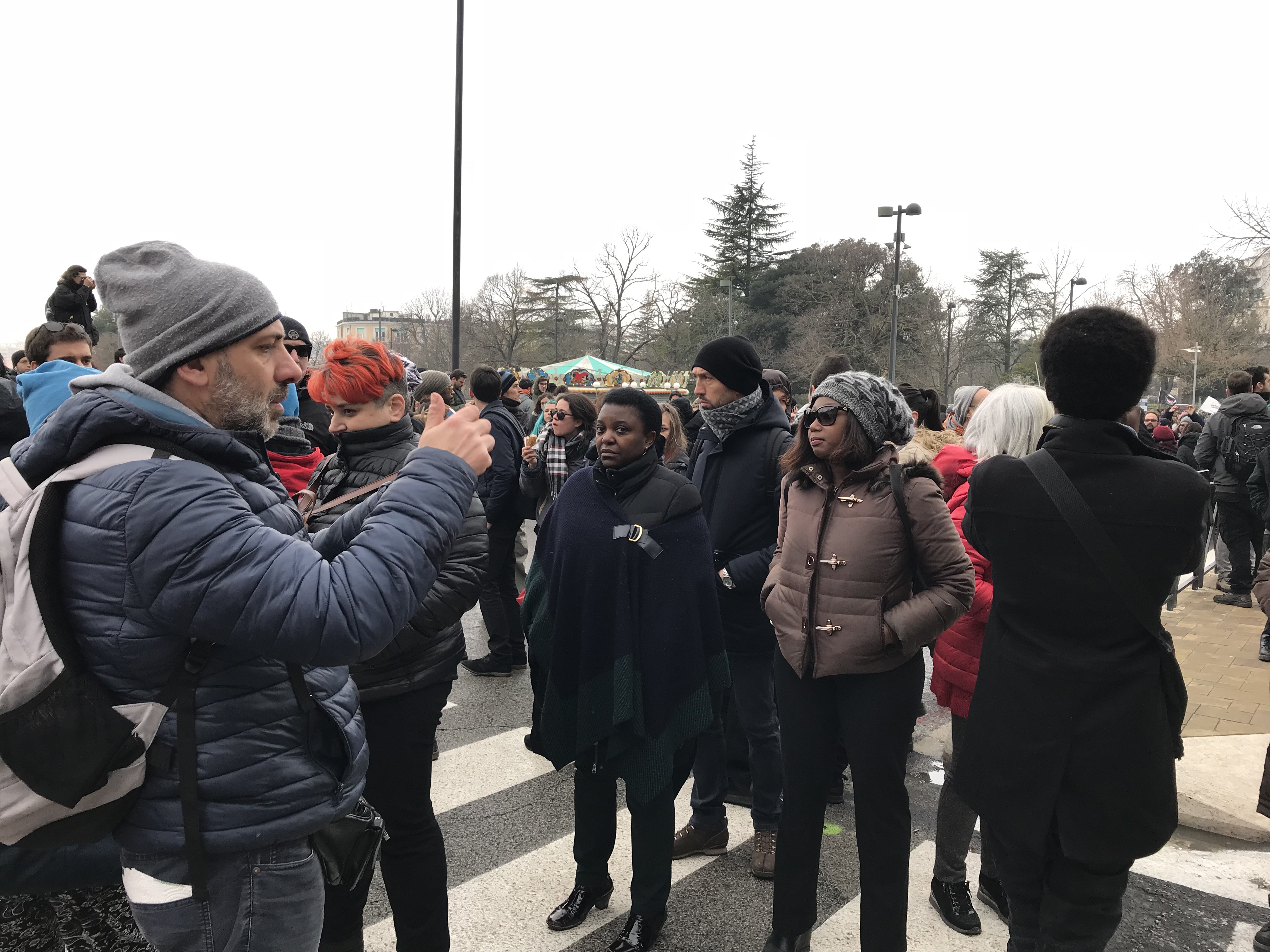 Ha sfilato al corteo anche l'europarlamentare Cecile Kyenge