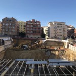 La voragine che si è aperta nel cantiere del quartiere Balduina