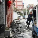 L'asfalto distrutto delle strade di Taiwan