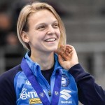 Arianna Fontana, qui con la medaglia d'oro al collo vinta nei 1000 metri short track agli Europei di Dresda Arianna Fontana, qui con la medaglia d'oro al collo vinta nei 1000 metri short track agli Europei di Dresda