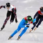 L'azzurra in azione durante i quarti di finale, alle sue spalle la polacca Maliszewska e l'olandese van Kerkhof L'azzurra in azione durante i quarti di finale, alle sue spalle la polacca Maliszewska e l'olandese van Kerkhof