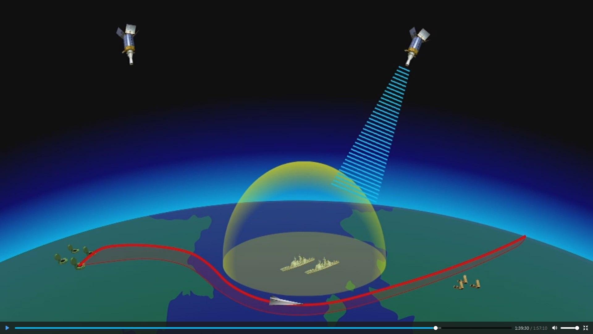Un frame del video pubblicato sul sito del Cremlino mostra una simulazione del funzionamento del missile